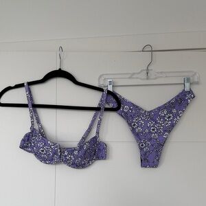 Floral Purple Bikini Set